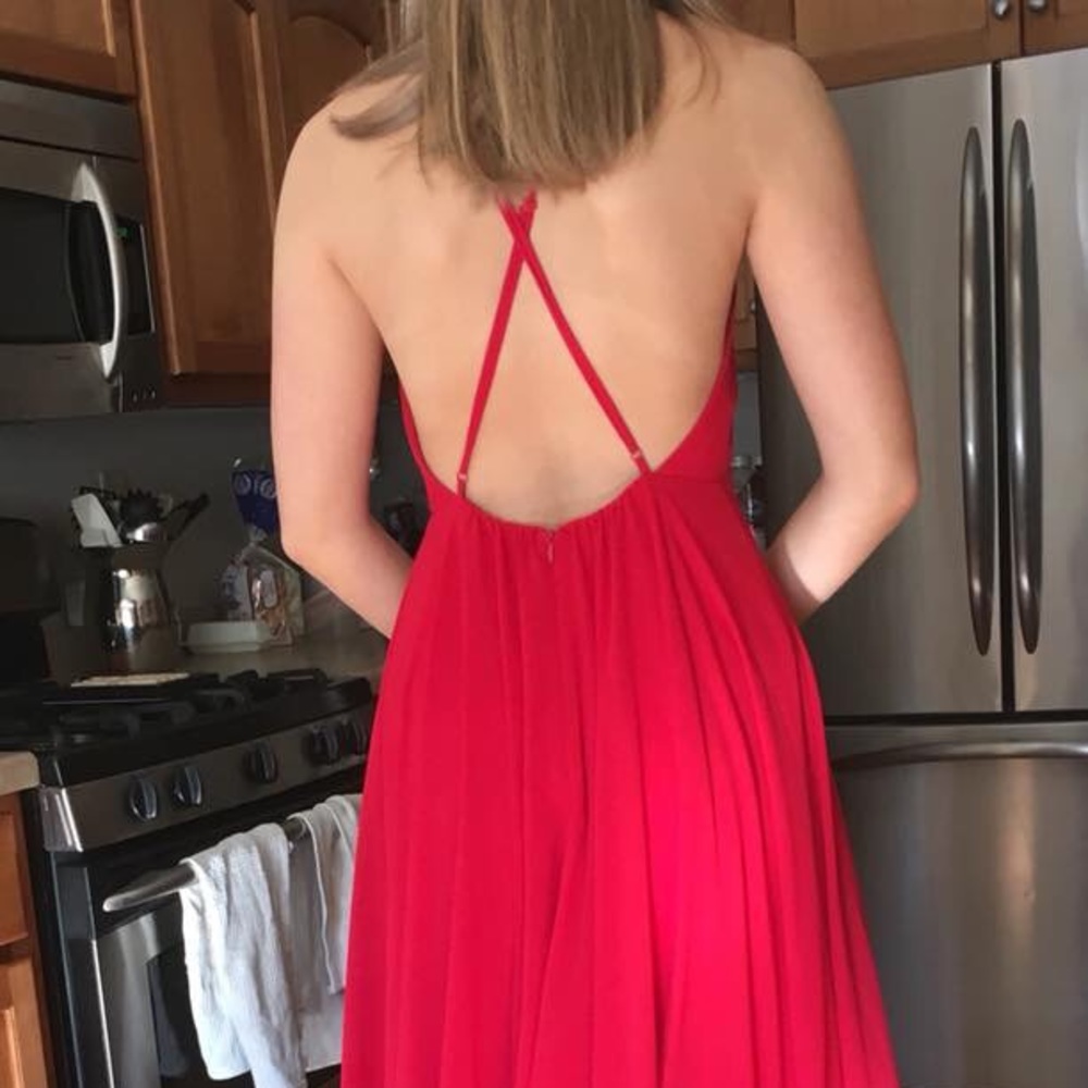 COPY - RED PROM DRESS - Floor length